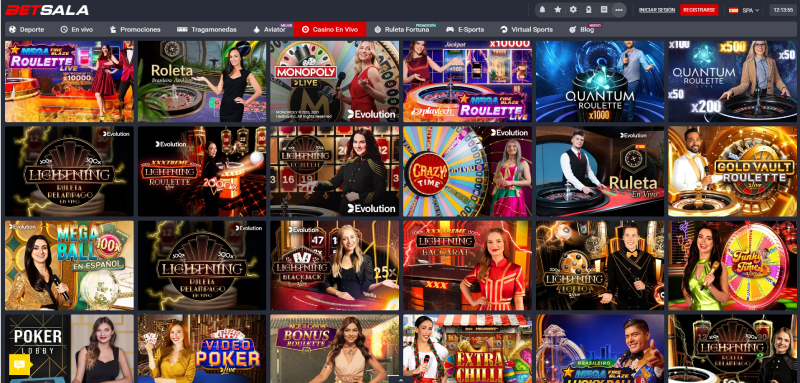 betsala juegos de casino en vivo