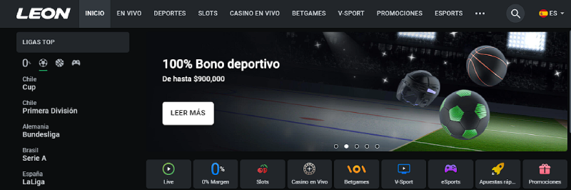 leonbet 100% bono de bienvenida deportes hasta $900.000