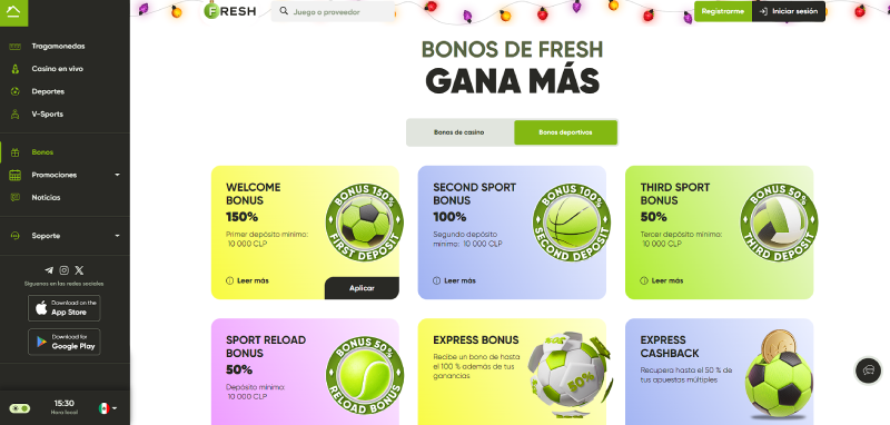 fresh casino otras ofertas disponibles
