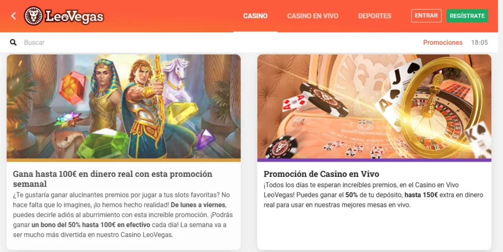 promociones en LeoVegas