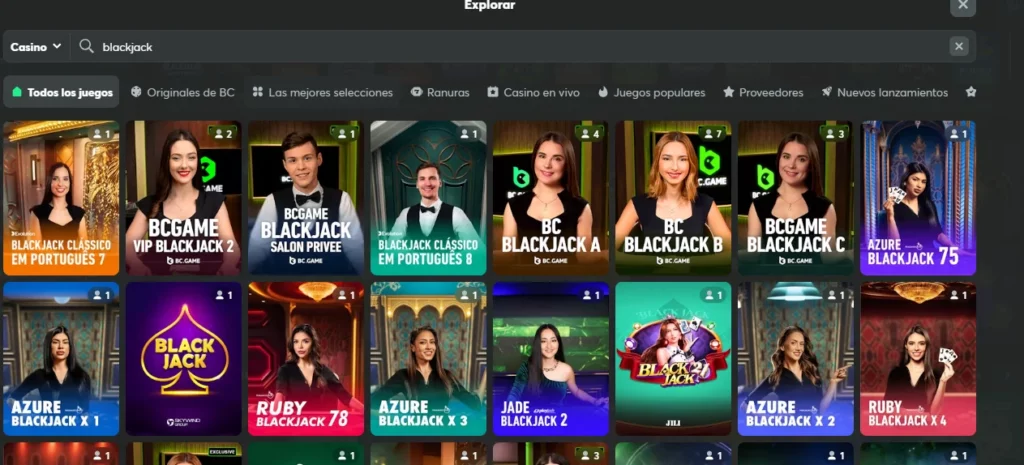 BC.Game juegos de blackjack 