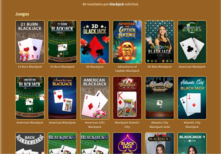 Juegos de Blackjack disponibles en MyEmpire casino
