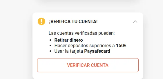 Verifica tu cuenta en LeoVegas